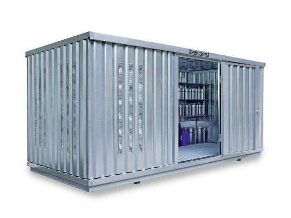 SÄBU SAFE Tank 1700, verzinkt, montiert, nicht isoliert, PLG, 5.080 x 2.170 x 2.300 mm, Einflügeltür auf der 5 m Seite, F219620101-F911