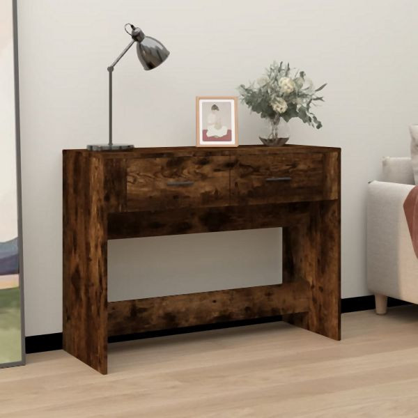 vidaXL Konsolentisch Räuchereiche 100x39x75 cm Holzwerkstoff, 816781