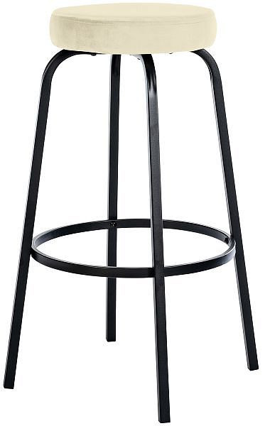CLP Barhocker Kamari Samt, creme, 324864, 4255716333126