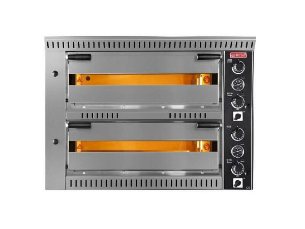 SGS Gastro Elektro Pizzaofen mit Haube, 4+4x34 cm, Vollschamott, PO7070DEFS