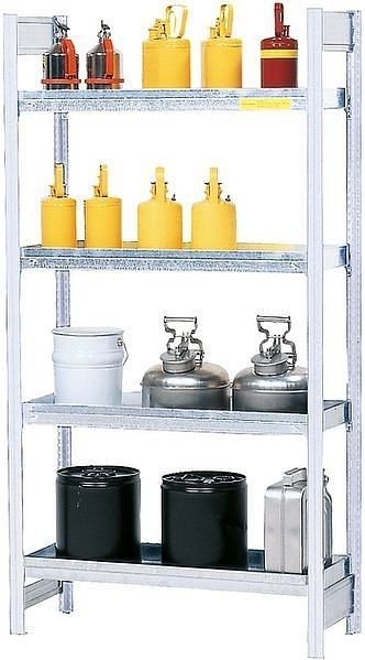 asecos Gefahrstoffregal (Grundregal) RWW 1044 Stahl verzinkt, 1060x440x2000mm, 27829