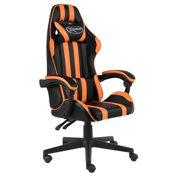 vidaXL Gaming-Stuhl Schwarz und Orange Kunstleder, 20524