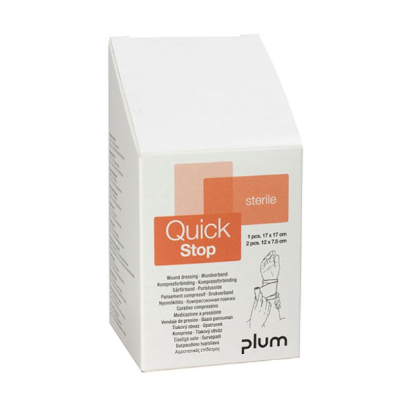 Stein HGS Wundverband -PLUM QuickStop-, 3 Kompressen, pc5152