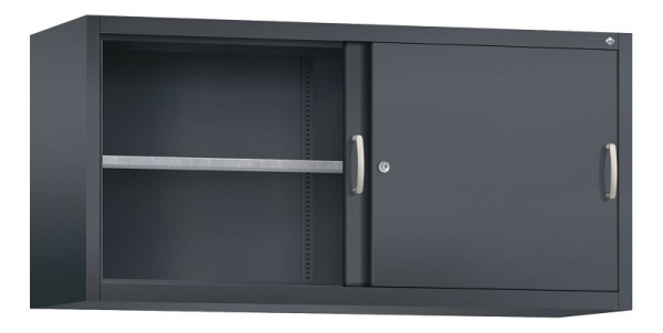 C+P Aufsatzschrank Acurado, H790xB1600xT500mm, Farbe: Schwarzgrau, Bügelgriff, 2 OH, 2155-09 S10040