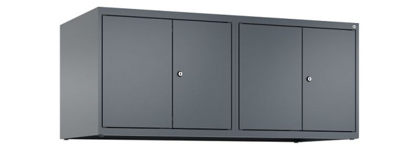 C+P Schrankaufsatz Classic PLUS, C Aufsatzschrank Classic PLUS, 4 Abteile, 500x1200x500mm, 7016/7016, Zylinderschlösser, 080092-40 S10027