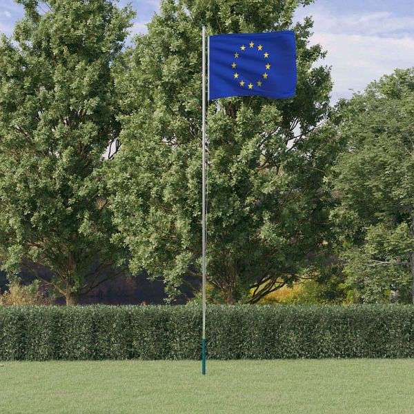 vidaXL Europaflagge mit Mast 6,23 m Aluminium, Material: Aluminium, 3147114