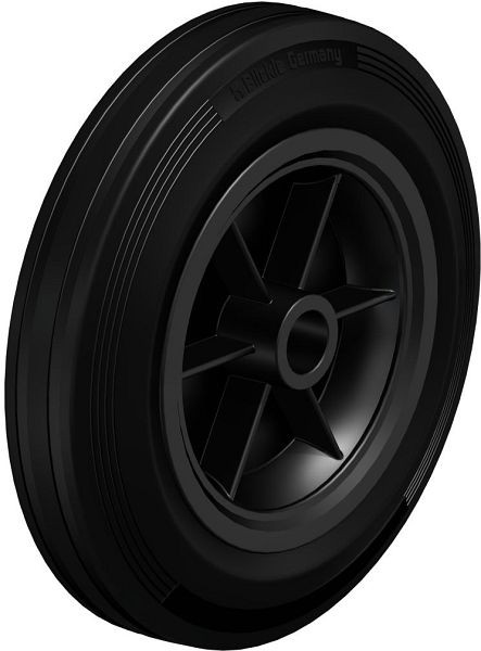 Blickle VPP 250/25G Rad aus Vollgummi, Schwarz, 14068