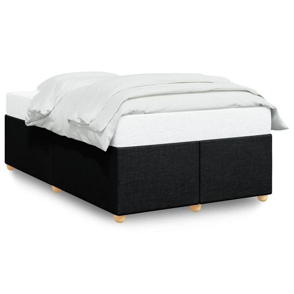 vidaXL Bettgestell Schwarz 120x200 cm Stoff, Material: Stoff (100 % Polyester), Sperrholz, Holzwerkstoff, massives Kiefernholz, 3284724