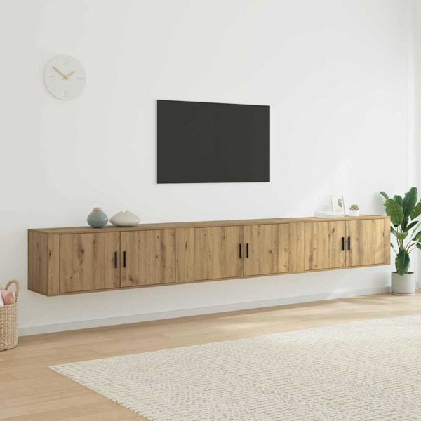 vidaXL Wand-TV-Schrank Set 3 pcs Artisan-Eiche 100 x 34,5 x 40 cm, 3415585