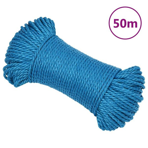 vidaXL Arbeitsseil Blau 8 mm 50 m Polypropylen, Material: PP (Polypropylen), 152968