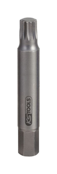 KS Tools 10mm Spezial-Bit Vielzahn, M10, 75mm, 150.3110