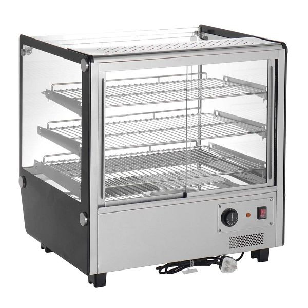 Buffalo Quadratische Tischplatte Beheizte Auslagevitrine 120Ltr, HW923