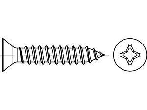 Senk-Blechschrauben DIN 7982 A 2 3,5 x 22 -C-H VE=S (1000 Stück)