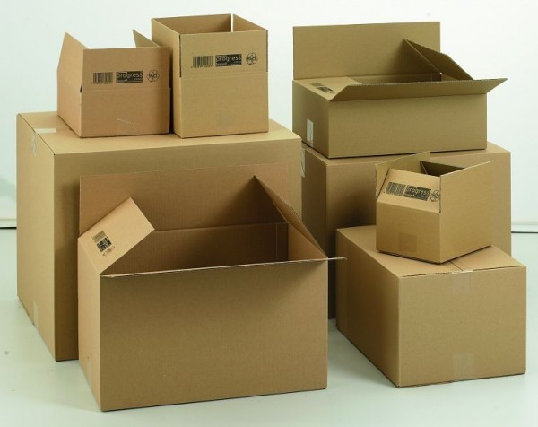 Progress Packaging PC K20.08 10 Transportkarton braun 2-wellig 500/400/400, in Folie, VE: 10 Stück, 700108