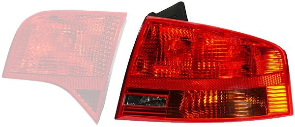 HELLA Heckleuchte, Glühlampe, äusserer Teil, für u.a. Audi A4 (8EC, B7), SAE, rechts, 2VP 965 037-081