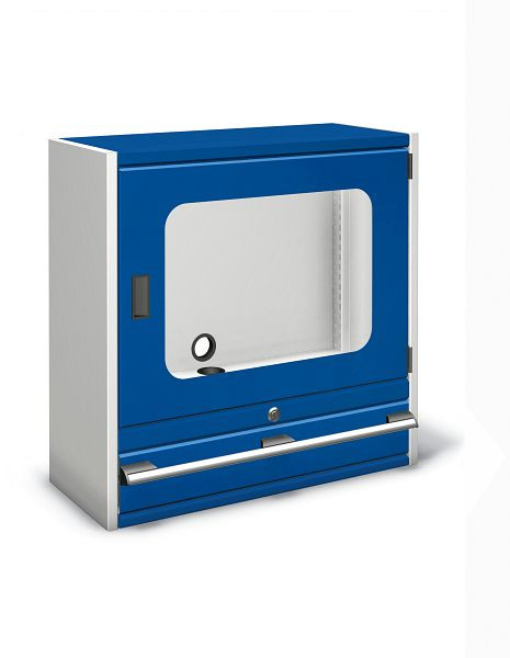 bott cubio Monitoraufsatz mit Tastaturschublade Sichtfenster und Passivlüftung BxTxH: 800 x 325 x 800 RAL 7035/5010, 40032007.11V