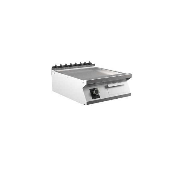 Mareno M1-700 elektrische Grillplatte mit glatter, matter Chromplatte, 60cm, 600(B)x750(T)x250(H)mm, FT76ELCST, 171.241