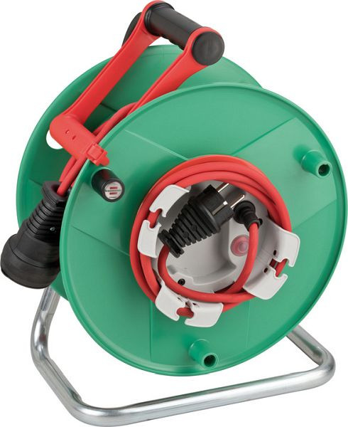 Brennenstuhl Garant G Bretec IP44 Gartenkabeltrommel (für Rasenmäher mit 38+2m Kabel in rot, Spezialkunststoff, Einsatz im Außenbereich), 1183530100