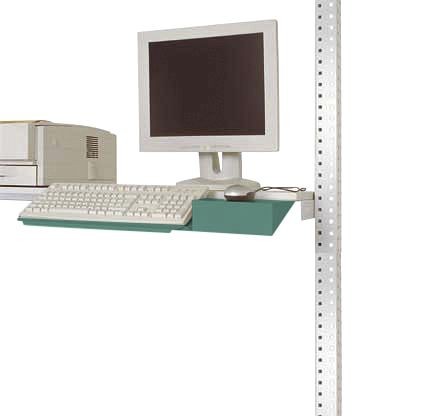 Manuflex Tastaturträger für PACKPOOL mit Mausfläche in Graugrün HF 0001, ZB3550.0001