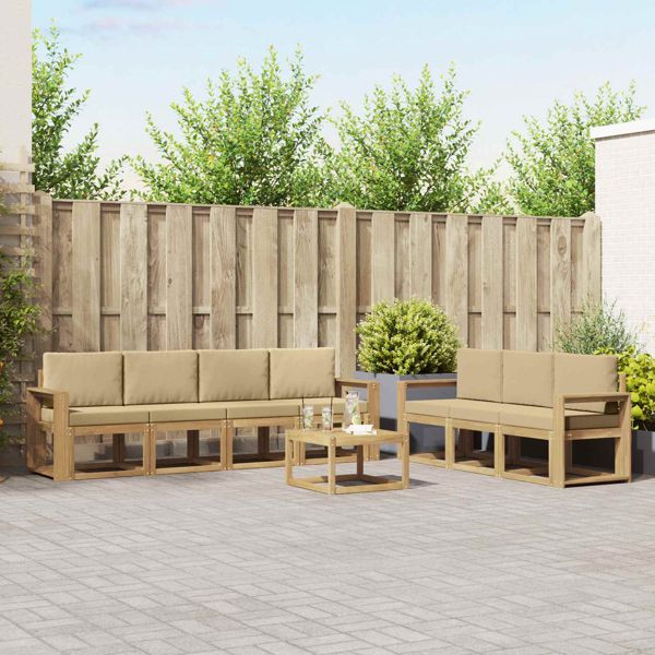 vidaXL Outdoor-Sofagarnitur 7-teilig, 3387357, 8721288778659
