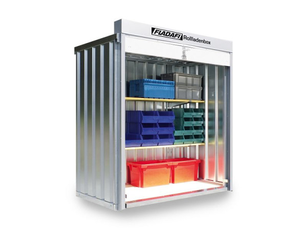 FLADAFI Rollladenbox RB 1100, verzinkt, montiert, mit Holzfußboden, 2.100 x 1.140 x 2.320 mm, F9511