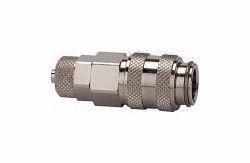 Riegler Schnellverschlusskupplung NW 5, Messing vernickelt mit Schlauchanschluss, 107170