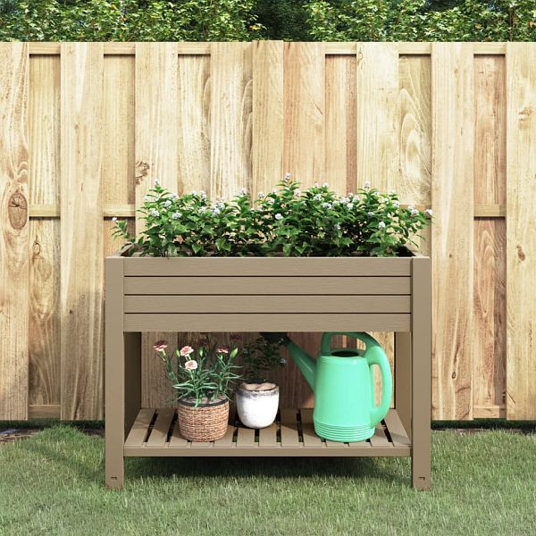 vidaXL Hochbeet Hellbraun 110x45x79 cm Polypropylen, 364176