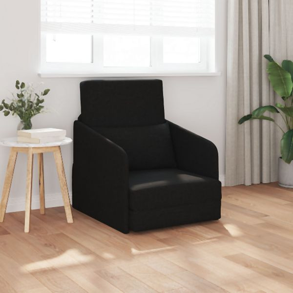vidaXL Sofa-Bett 2-in-1 Schwarz 65x80x83 cm Stoff, 4106639