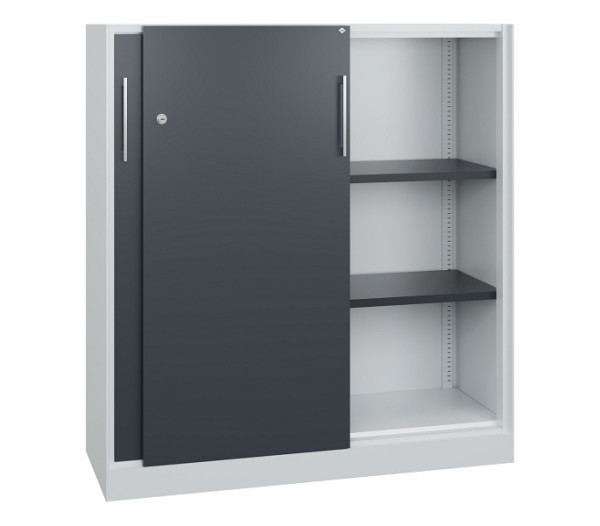 C+P Schiebetürenschrank Asisto, H1310xB1200xT435mm, 7035/7016, 142031-000 S10165