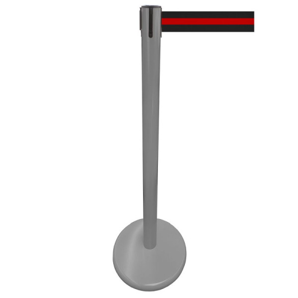 Stein HGS Personenleitsystem -P-LINE Future-, Metall/ anthrazit, schwarz/rot/schwarz waagerecht (gestreift), mit Sicherheitsverschluss (selbstlösend), 12792-0603