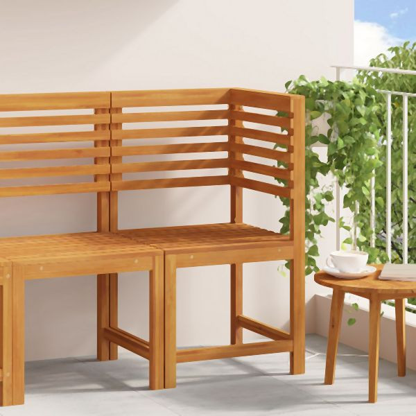 vidaXL Gartenstuhl Ecke Massivholz Akazie, Abmessungen: 50 x 50 x 91 cm (B x L x H), 4107157