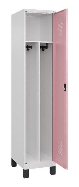 C+P Spind Evolo PLUS, mit Füßen, 1 Abteil, 1950x400x500mm, 9016/3015, Verschluss Zylinderschloss, 049010-12F S10045