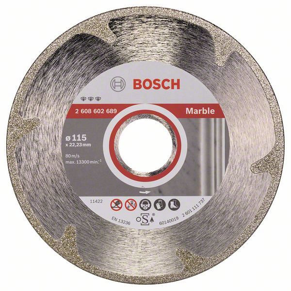 Bosch Diamanttrennscheibe Best for Marble, 115 x 22,23 x 2,2 x 3 mm, 2608602689