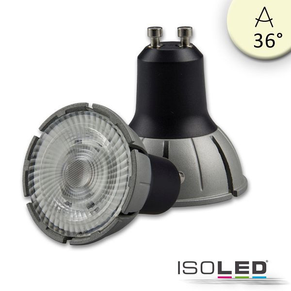 ISOLED GU10 Vollspektrum LED Strahler 5,5W TOQ, 36°, 3000K, dimmbar, 114553