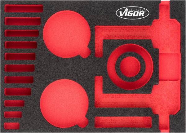 VIGOR 2-Komponenten Weichschaum-Einlagen, Einlagenmaß / Schubladengröße: M (282 x 393 x 35 mm), Verwendung: V4906, V4906-L