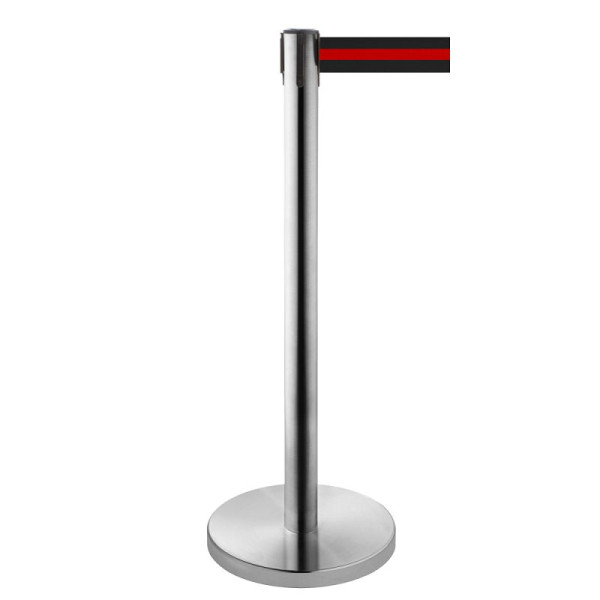 Stein HGS Personenleitsystem -P-Line Niro-, schwarz/rot/schwarz waagerecht (gestreift), mit magnetischem Gurtendstück, 3639004