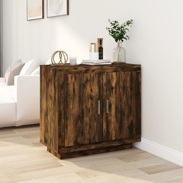 vidaXL Sideboard Räuchereiche 80x40x75 cm Holzwerkstoff, 817234