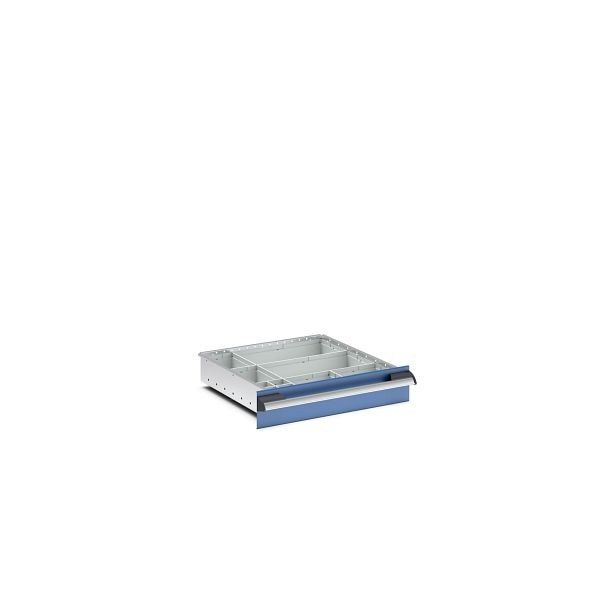 bott cubio Sortiment mit 10 Boxen, BxTxH: 525x525x68mm, Kunststoff / RAL 7035, 43020750