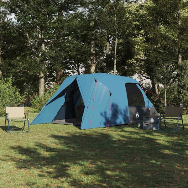vidaXL Kuppelzelt mit Dach mit Speicher Blau 455 x 252 x 178 cm, 42001021