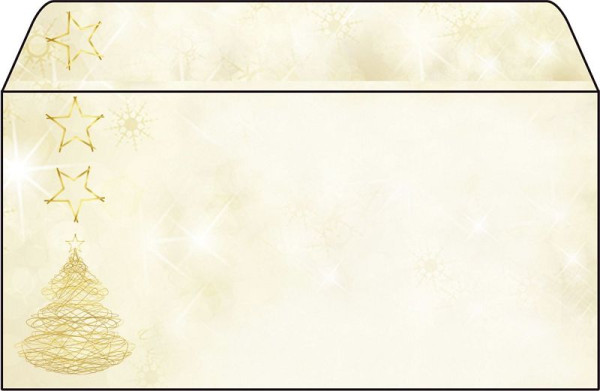sigel Weihnachts-Umschlag Graceful Christmas - DIN lang (110x220 mm), VE: 50 Stück, DU083