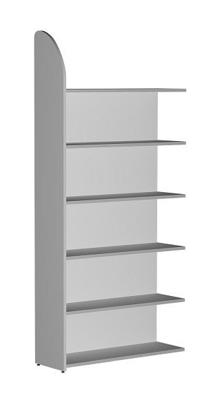 Kerkmann Regalfeld DANTE 2250 x 100 cm, mit Rückwand, 6 Böden, lichtgrau, 50985111