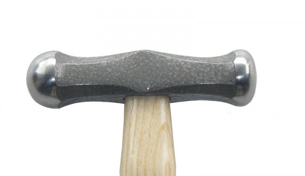 DINOSAURIER Kugelhammer Profi (Polierhammer), fein poliert, Breite Hammerkopf 111,5 mm, eine Seite halbrund, eine Seite abgeflacht, HH 621 GKB2