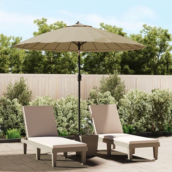 vidaXL Sonnenschirm mit Aluminium-Mast 270 cm Taupe, 47307