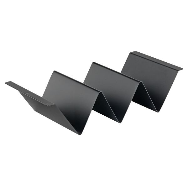 Stalgast Snackwelle mit Griff, drei Fächer, schwarz, KK080703