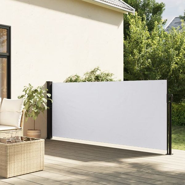 vidaXL Seitenmarkise Ausziehbar Weiß 100x300 cm, 4004271