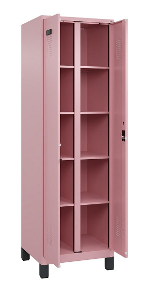 C+P Wäsche-Spind Evolo PLUS, mit Füßen, 2 Abteile, 1950x600x500mm, 3015/3015, Verschluss Zylinderschloss, 049012-20B S10051