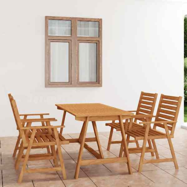 vidaXL 5-tlg. Garten-Essgruppe Massivholz Akazie, 3057844