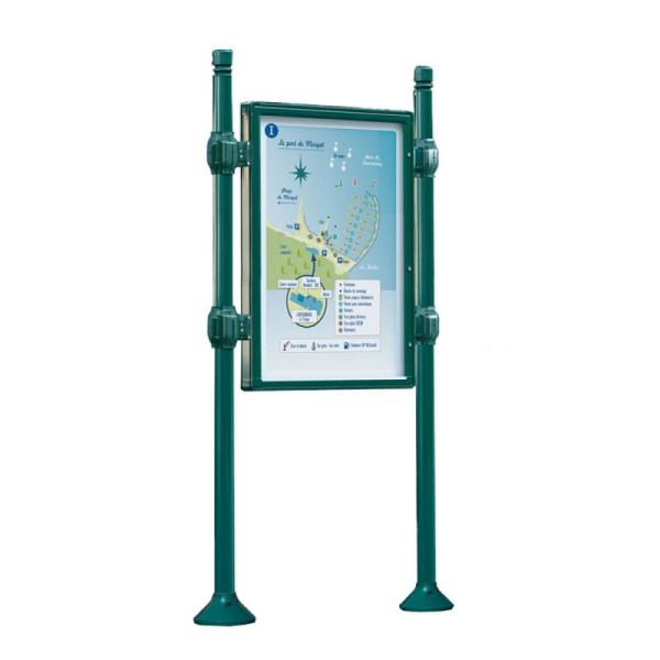 Stein HGS Schaukasten -Trend-, Ohne Titelleiste/2500 mm, 1200 x 1600 mm, RAL 7044 grau, 22366-05