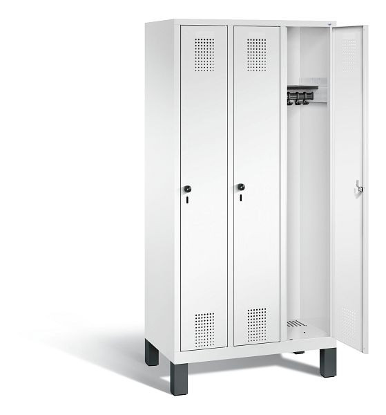 C+P Garderobenschrank Evolo, H1850xB900xT500mm, Farbe: Verkehrsweiß, 48010-30 S10686