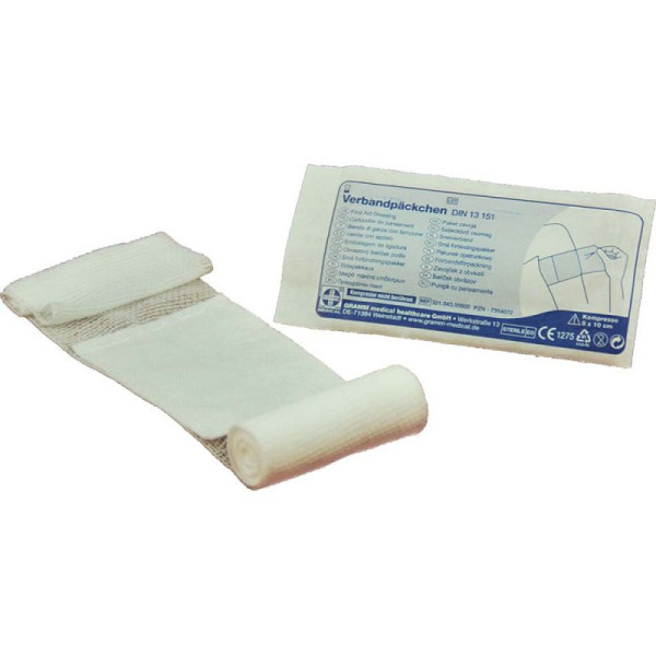 Stein HGS Verbandpäckchen nach DIN 13151, 60x80mm/60x3000mm, DIN 13151-K, 25517